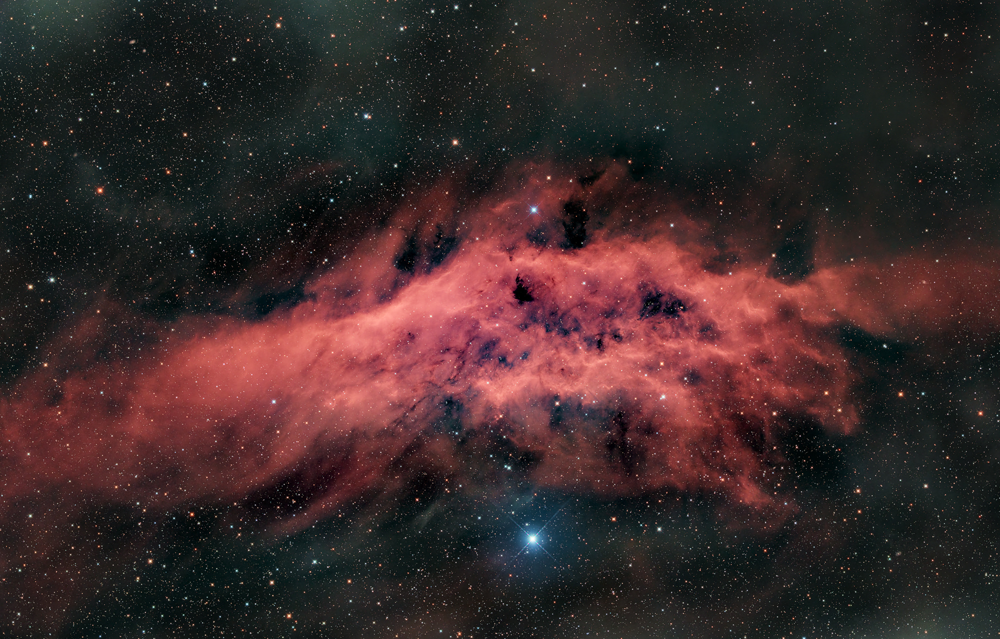 Der Kalifornien Nebel (NGC 1499) ist ein Emissionsnebel im Sternbild Perseus. Er wird so genannt, weil er auf Astrofotografien den Umrissen des US-Bundesstaates Kalifornien ähnelt.